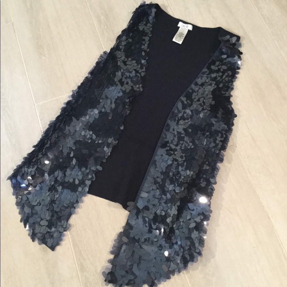 🆕 Cache navy blue large sequined vest
